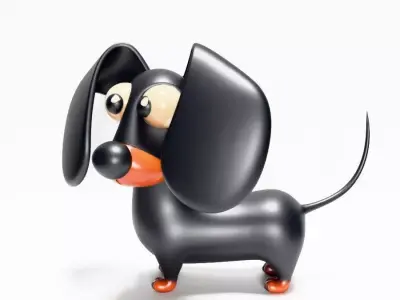 Sausage Wiener Dog toy 3D print model