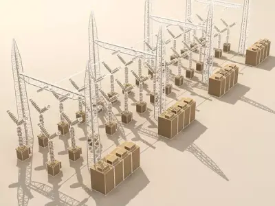 Electrical substation elements 3D model