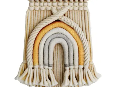 Decorative Woven Rainbow Low-poly 3D model