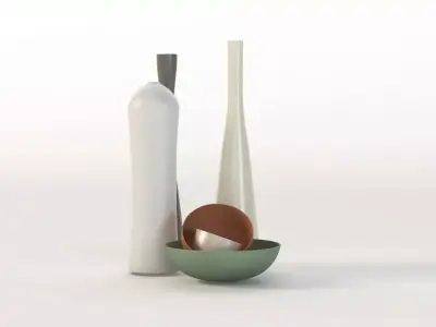 Handmade Stoneware Table Decor Center Piece 3D model