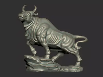 Bull Sculpture 3D print model