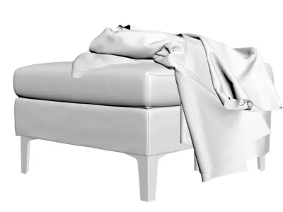 Blanket on a stool  3D model