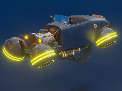 Antique Concept Car 3D model