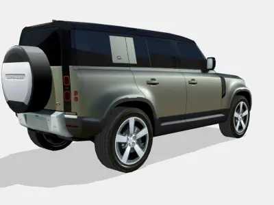 Land Rover Defender 110 2020 Low-poly 3D model