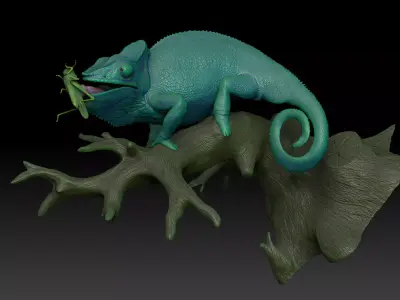 Panther Chameleon - Furcifer pardalis V1 3D print model