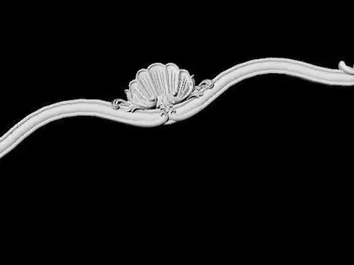 Central decor ornament for furniture 3D model 294