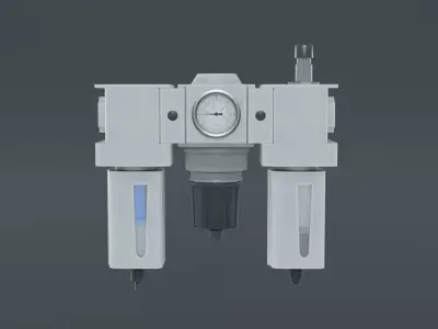 3D Air Compressor Model Low-poly 3D model