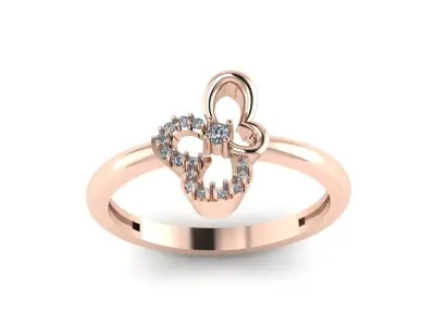Jewelry Diamond Ring 3D Print Model  3D print model
