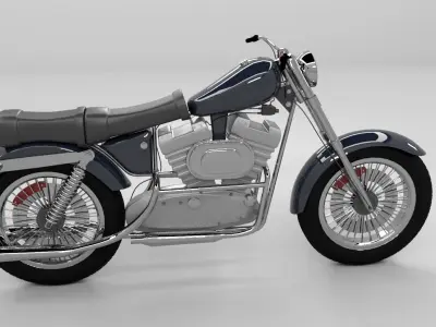  Motorcycle 3 dmodel Low-poly 3D model