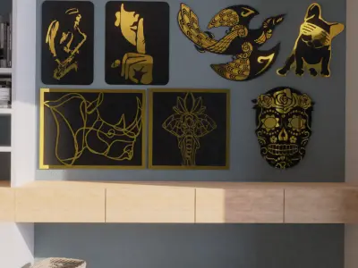 CNC Ready Wall Decoration  3D model