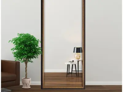 Rectangle Wood Mirror 3D model