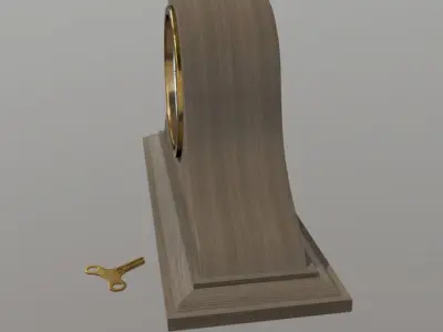 Mantle clock Low-poly 3D model
