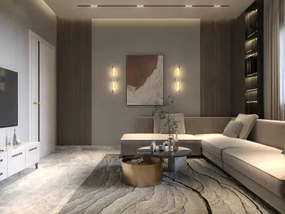 modern livingroom 3d model luxury design 3D model 3D model
