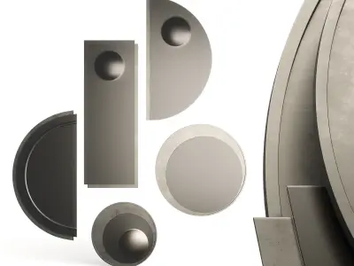 Fendi Casa Domino Luxury Mirror 3D model