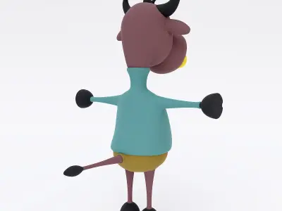 Cartoon buffalo 3d model 3D model
