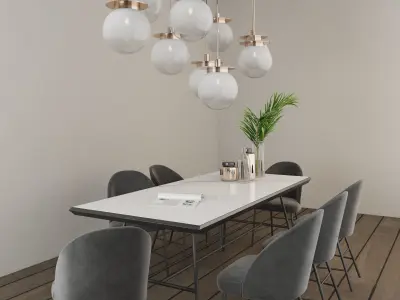 Table chair decorative SET 102 3D model