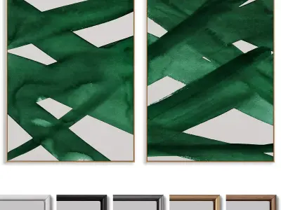 Abstract Painting Frame set 3D model 265