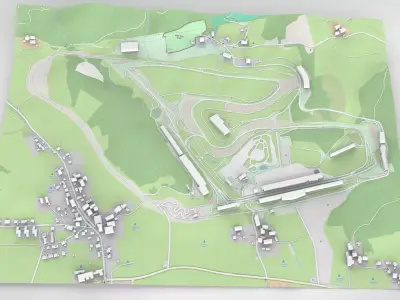 The Red Bull Ring  Spielberg  Austria 3D model