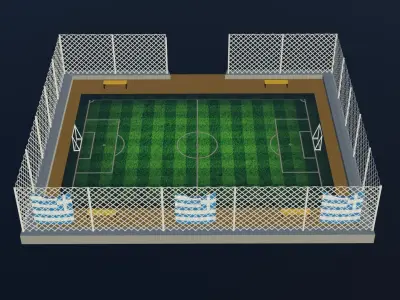 Soccer Stadium - Greece Low-poly 3D model