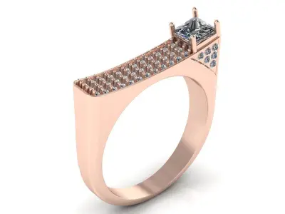 Jewelry Diamond Ring 3D Print Model 3D print model 9