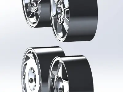 Set of rims for scale models 3D print model