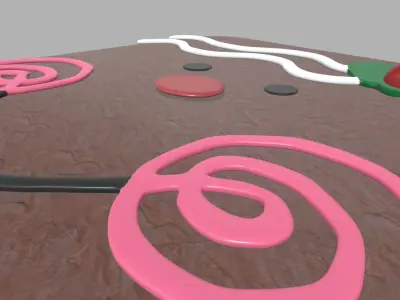 Smile Cookie Christmas Low-poly 3D model