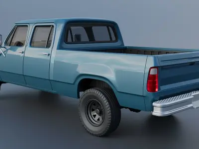 Dodge W200 Crew Cab 1979 3D print model