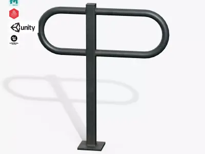 Bicycle Stand Type C Low-poly 3D model