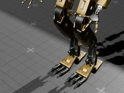Robot Dieselpunk 3D model