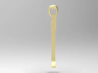 Alphabet Latin T 3D print model