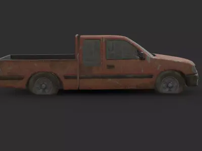 Abandoned Car - Opel Campo Cab Low-poly 3D model