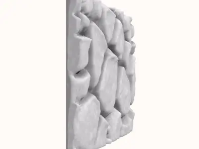 Uneven Fieldstone Wall Geometry 3D model