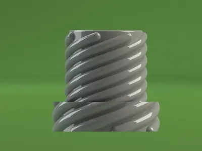 Flowerpot3 screw 3D print model