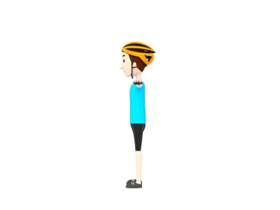 CartoonMan032 Cyclist 3D model