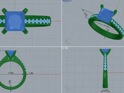 gold ring code 13 3D print model