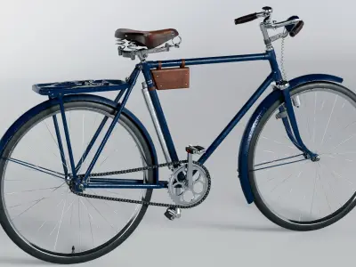 Old Soviet bicycle 3D model