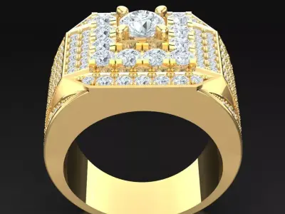 Luxury Men Rings Designs 5MR078 3D print model