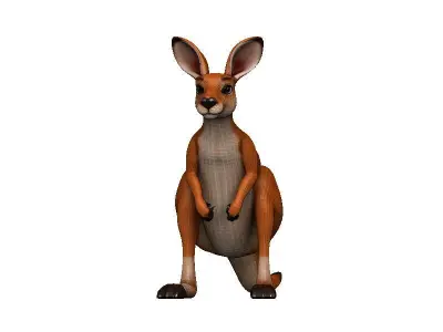 Kangaroo Low-poly 3D model