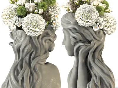 Face Vase decoration 4 3D model