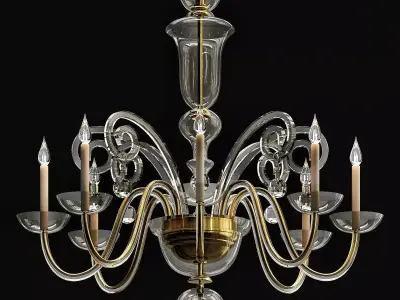Decorative Solid Brass Flemish Chandelier 3D model