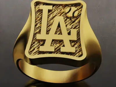 Los Angeles Dodgers Baseball Fans Rings 3D Print Models 3D print model