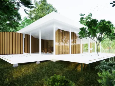 Paper House - Shigeru Ban 3D model