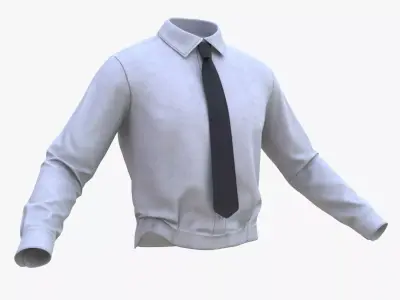 Shirt Tie 84 - All MH Bodies - UE5 Skeletons - Rigged Low-poly 3D model