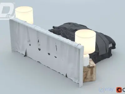 Roux Bed 3D model