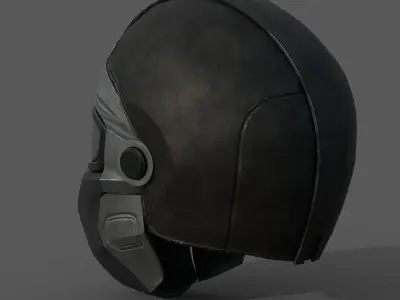 Helmet scifi military soldier armor develop fantasy  Low-poly 3D model