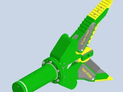 Emergency rescue tools hydraulic cutting shears for firefighters 3D model