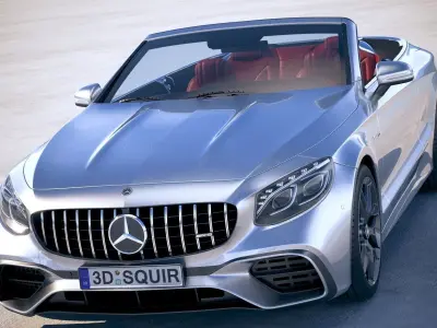 Mercedes S63 AMG Cabriolet 2018 3D model