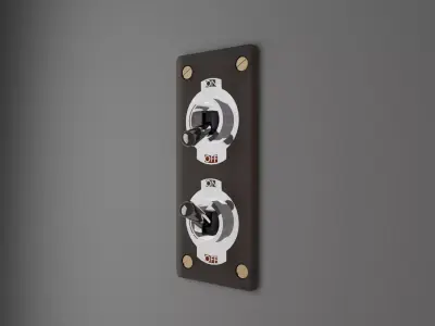 panel light switch Low-poly 3D model