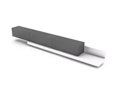 3D model modern minimal tv stand Low-poly 3D model