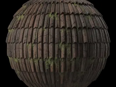 Roof Tile Materials 112- Concrete Roofing - Sbsar Seamless Pbr Texture